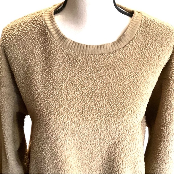 A New Day Teddy Bear Crewneck Pullover, Tan Color - Size XL Cozy Lightweight - Picture 2 of 10